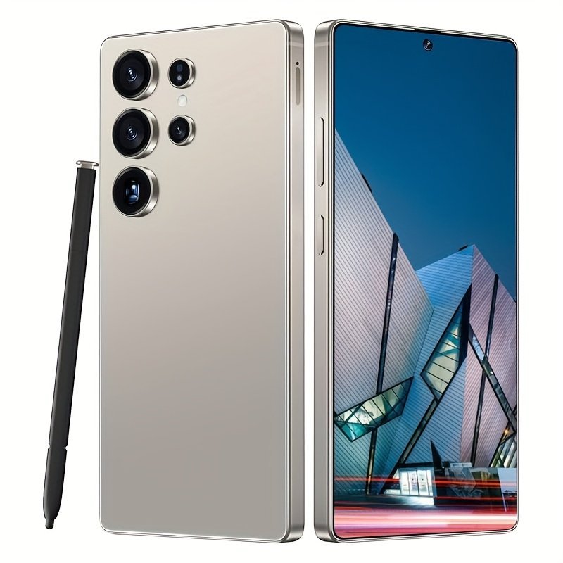 S25 Android 14 Unlocked Smartphone 5G Dual SIM Dual Standby 12GB+512GB Extra Large Storage with Expandable Memory, 7.3-inch HD Display 6800mAh Ultra Long Life Built-in Pen with Headphones, Case, Screen Protector Ideal Gift