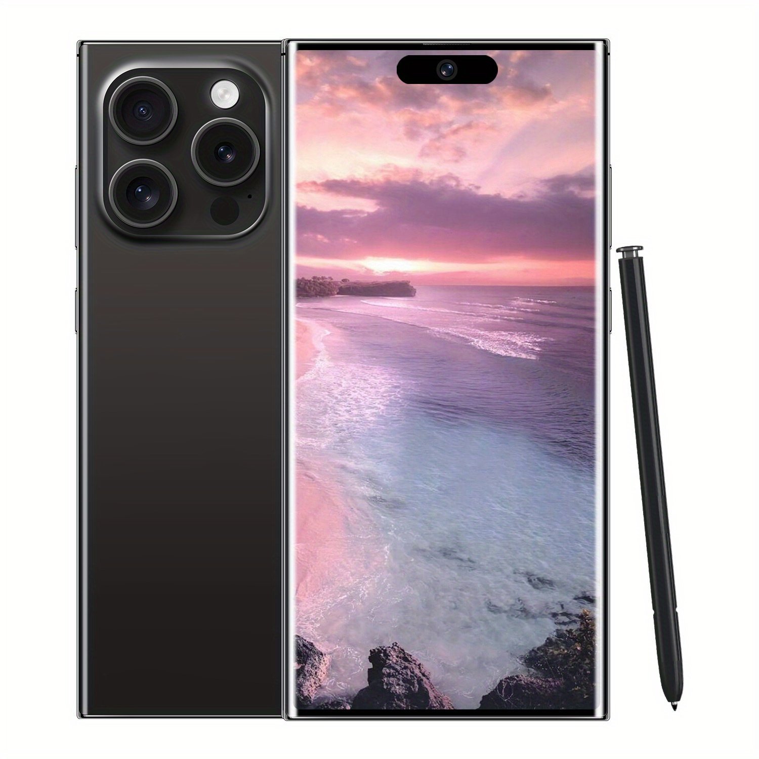 2025 Android Smartphone Phone 5G - Dual SIM Slot | 8GB+256GB | Dual HD Camera | 6.8-inch HD Monitor | Long Range Battery | Comes with:Earphones, Type-C Charging Cable, Protective Case, Card Pickup, And Screen Protector - Perfect Holiday Birthday Gift