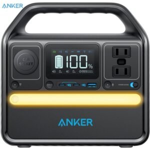 Anker 522 Portable Power Station, 299Wh Solar Generator Solar Panel Optional, LiFePO4 Battery Pack, 300W Peak 600W PowerHouse, 6 Ports, 2 AC Outlets, 60W/20W USB-C PD Ports, LED for Camping&RV
