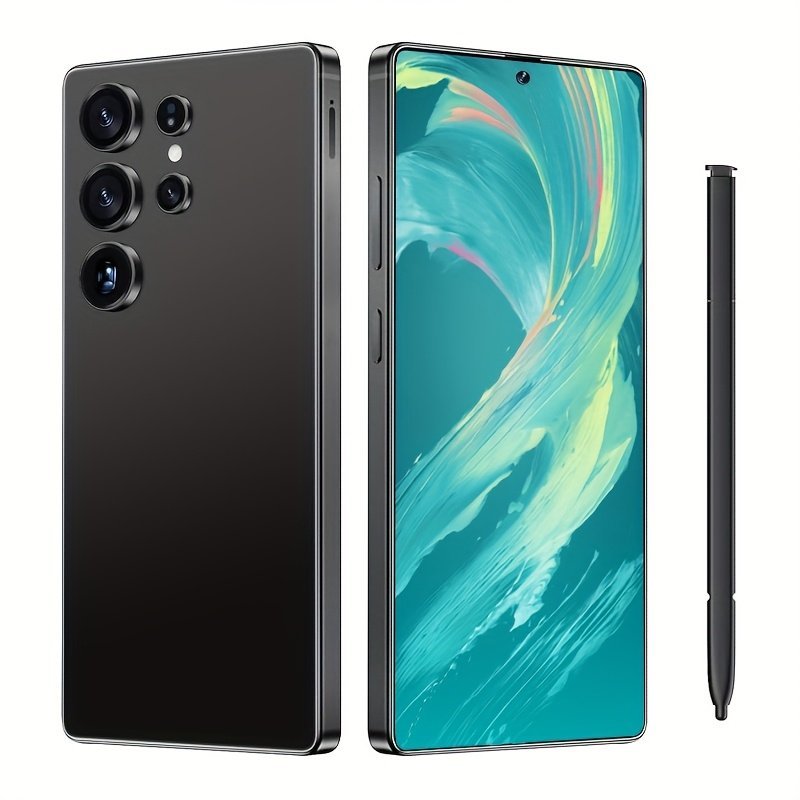 S25 Android 14 Unlocked Smartphone 5G Dual SIM Dual Standby 12GB+512GB Extra Large Storage with Expandable Memory, 7.3-inch HD Display 6800mAh Ultra Long Life Built-in Pen with Headphones, Case, Screen Protector Ideal Gift