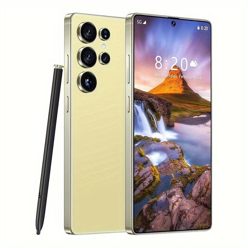 The Latest Android Phone Has a 6.8-Inch Large Screen for Movies And TV Shows, Upgraded Face Unlock, Upgraded 5G Chip, And Dual 24MP+50MP Super Cameras Long Endurance 6500Mah Battery, 8GB Memory, And 256GB Storage Built in Pen, with Headphones And Ph