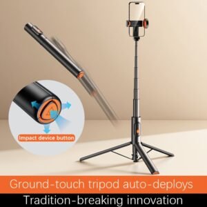 59"e; All-In-1 Aluminum Selfie Stick Tripod with Remote, Extendable Travel Stand for Iphone 15/14/13 & Android 4-7"e;, Portable for Recording/Selfie/Live/Tiktok」