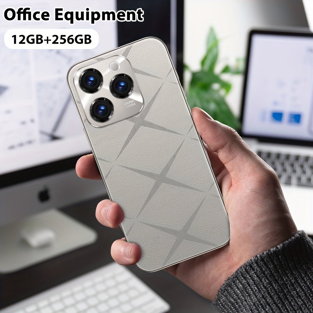 12GB + 256GB, 5G Network Supported, 6.9-inch HD Display, Stylish Smartphone, 48+72MP Cameras, 6800mAh, Face Recognition & Dual SIM Standby, Perfect Gift, Business Mobile, Travel Smartphone, Sleek Design, Modern Phone, Reliable Phone, Highquality Materials
