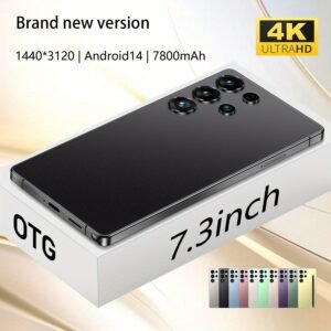 S25 Android 14 Unlocks MAX Smartphone, 16+50MP Camera, 6, 75-Inch Large Screen, 12GB+512GB Storage, Built-In Stylus, 6800mAh Battery, Free Phone Case+Protective Film+Card Extractor+Wired Headphones, Tablet, Pad