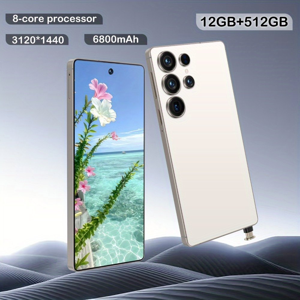 The Fashion S25 Ultra Smartphone Is Equipped with 12GB + 512GB Storage, An in-built Stylus, Runs on The Android System, Features A 6.8-inch High-definition Screen, and Is Powered By A 6800mAh Long-lasting Battery. It Is A High-performance Mobile Phone.