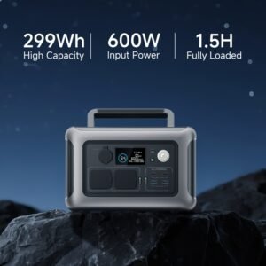 [Upgraded Version] ALLPOWERS R600 Super-Quiet Portable Power Station, 299Wh 600W LiFePO4 Battery Backup With UPS Function, 400W Max Input, MPPT Solar Generator For Outdoor Camping, RVs, Home Use