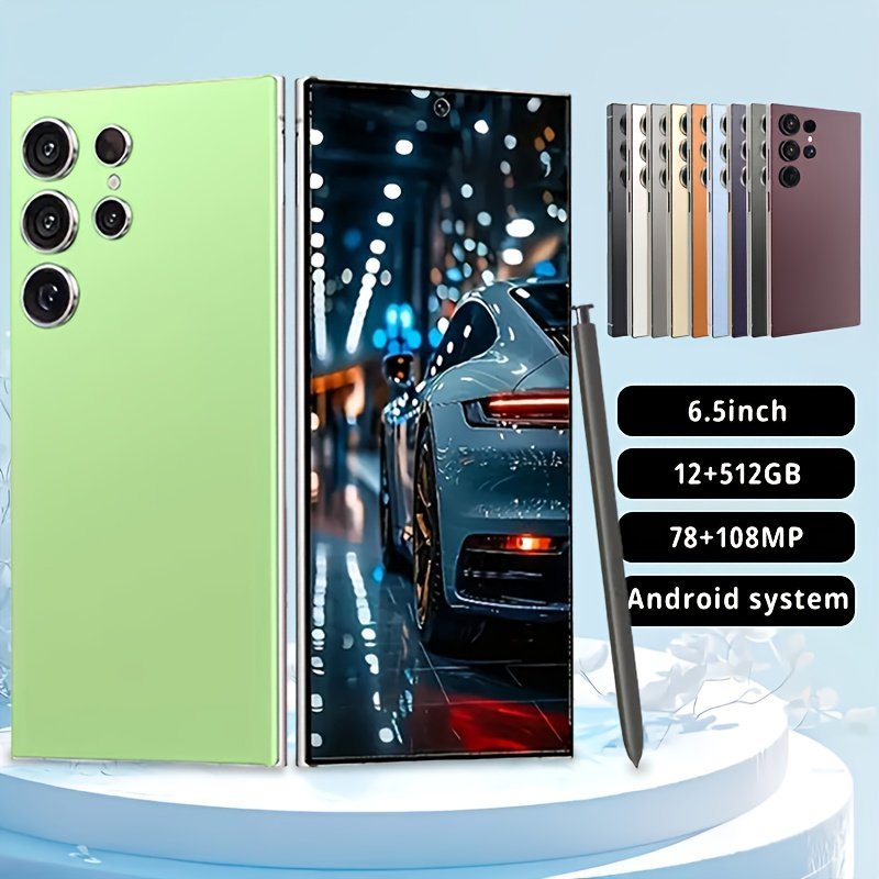 High-performance Android Smartphone, 5G Dual SIM Unlocked Phone, 12+512GB/with Expandable Memory Card Slot/Android 13.0/6800mAh Battery/6.8-Inch Screen/Facial Recognition/Free Case And Protective Film!