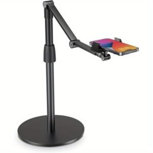 SuperDesk Overhead Phone Stand Tablet Holder, Versatile Multi - Angle and Horizontal Shooting Recording Stand, Compatible with 3.5 - 11 Inch Tablets/Smartphones/iPads/iPhones