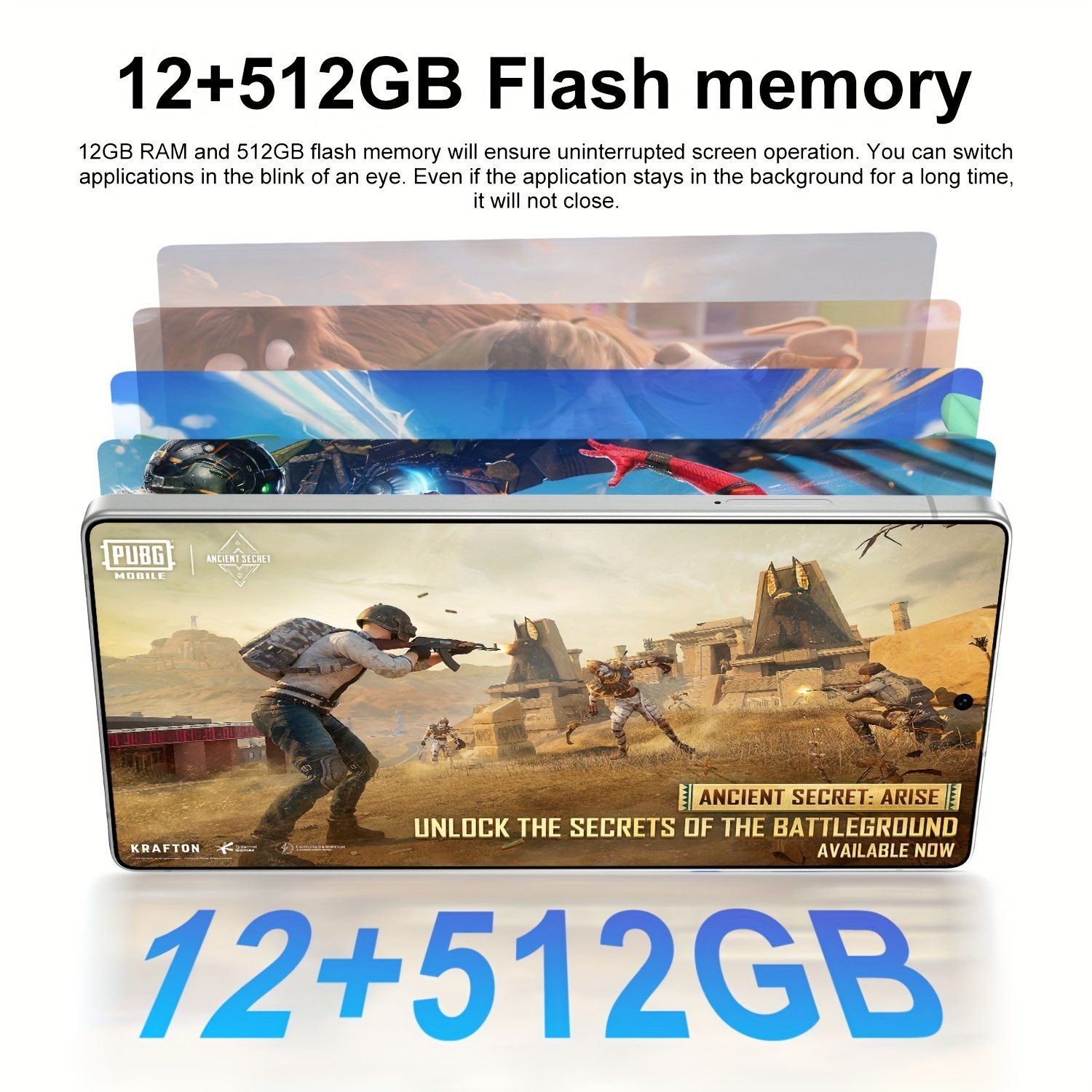 2025 5G Phone, Android 14, Built-in Pen Touch, 6, 9-inch Display, 12GB + 512GB Storage, HD Front And Rear Cameras, 6800mAh All-day Battery Life, 1080X1920 Resolution, Fingerprint Facial Recognition, Dual SIM, Fast Charging Support