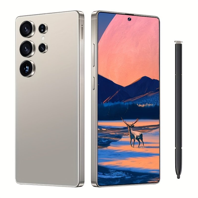 S25 Ultra Android 14 Unlocked Smartphone 5G Dual SIM Dual Standby 12GB+512GB Extra Large Storage with Expandable Memory, 7.3-inch HD Display 6800mAh Ultra Long Life Built-in Pen with Headphones, Case, Screen Protector Ideal Gift