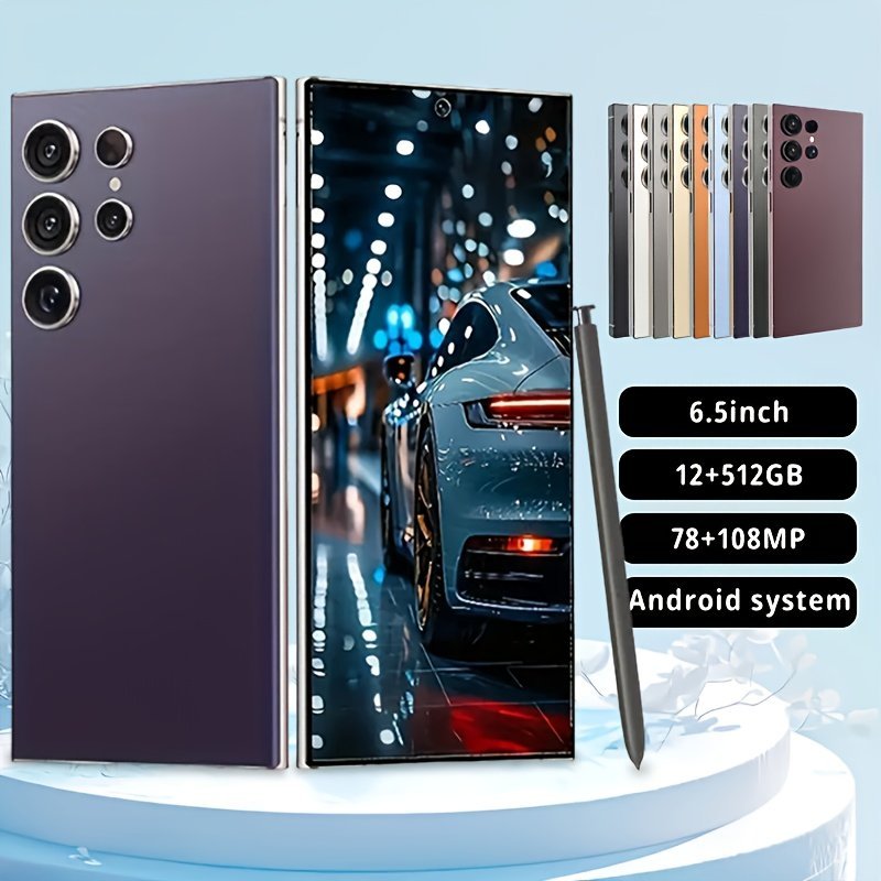 High-performance Android Smartphone, 5G Dual SIM Unlocked Phone, 12+512GB/with Expandable Memory Card Slot/Android 13.0/6800mAh Battery/6.8-Inch Screen/Facial Recognition/Free Case And Protective Film!