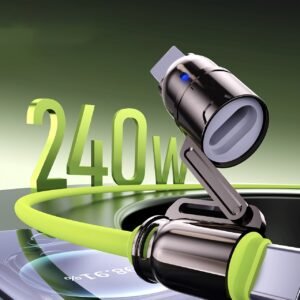 240W Max Super Fast Charging Cable, 4in 1 Multi-Functions Fast Charger Cord Combo with USB-A/Type-C/Lightning Port for iPhone 16/15/14/13/12/11 Pro Max, Quick Charge for Samsung S25/S24/S23+, for LG, Google Pixel, Xiaomi, Tablet and More Devices.
