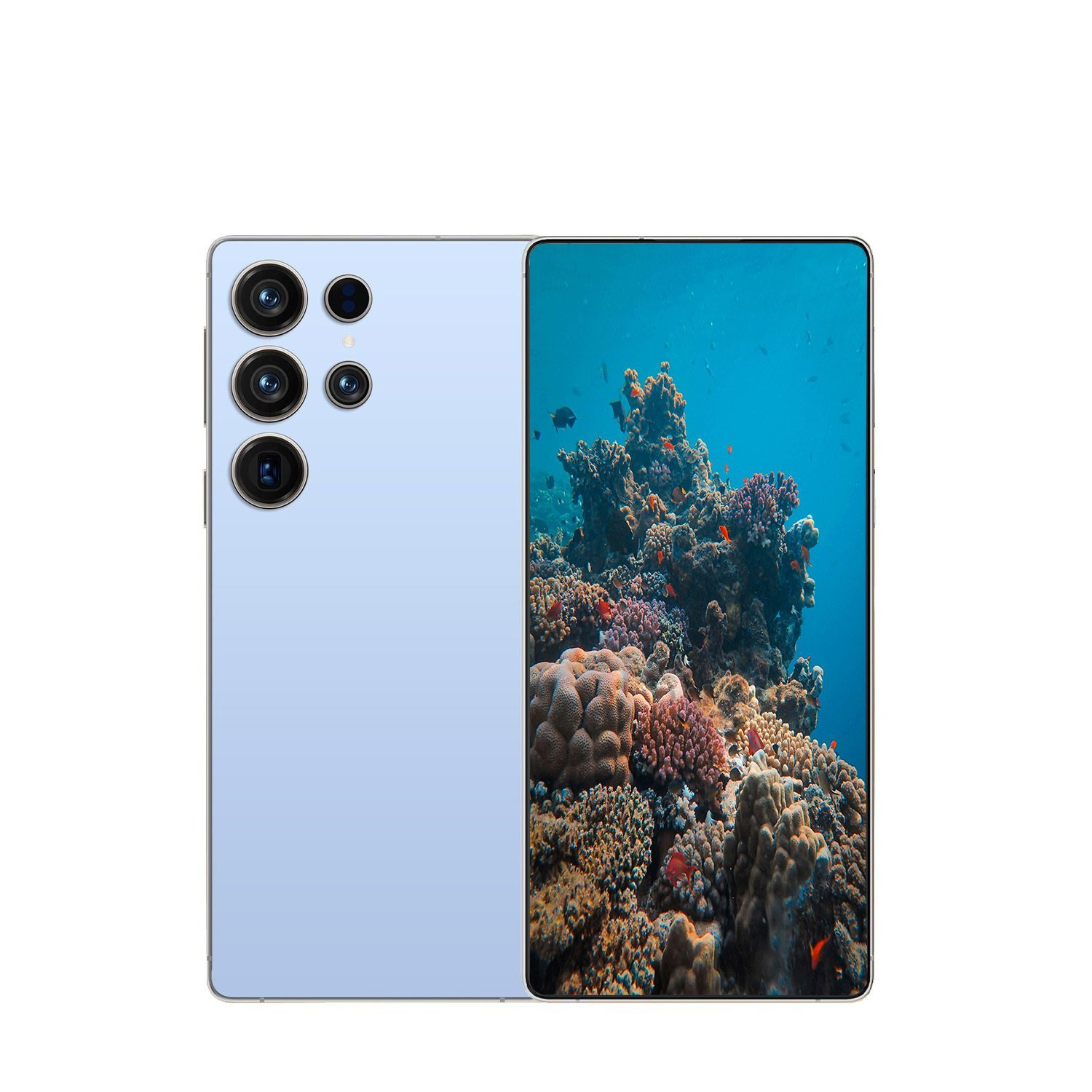 Super Unlock 5G Android Smartphone 8GB+256GB/6.8-inch HD Display Screen/24MP+50MP Camera/6500mAh Dual SIM Dual Standby Built in Pen/Facial Recognition Unlock/GPS, Type-C Charging Cable, Headphones, Protective Case, Comes with Screen Film, Perfe