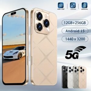 Fashionable 5G Smartphone Dual-SIM Unlocked Version, Equipped with 12GB RAM, 256GB Storage Space, Running Android 15 System, Featuring A 6.8-inch High-definition Display, Equipped with A 6800mAh Large-capacity Battery, Rear 48-megapixel + 72-megapixel Dua