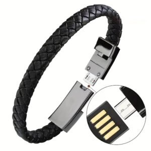 1pc/2pcs 22.5cm/8.86inch Fashion Bracelet Charger Cable for iPhone/Type-c/Micro USB Series Portable Power Bank Data Cables for Festival Travel Business Birthday Gifts