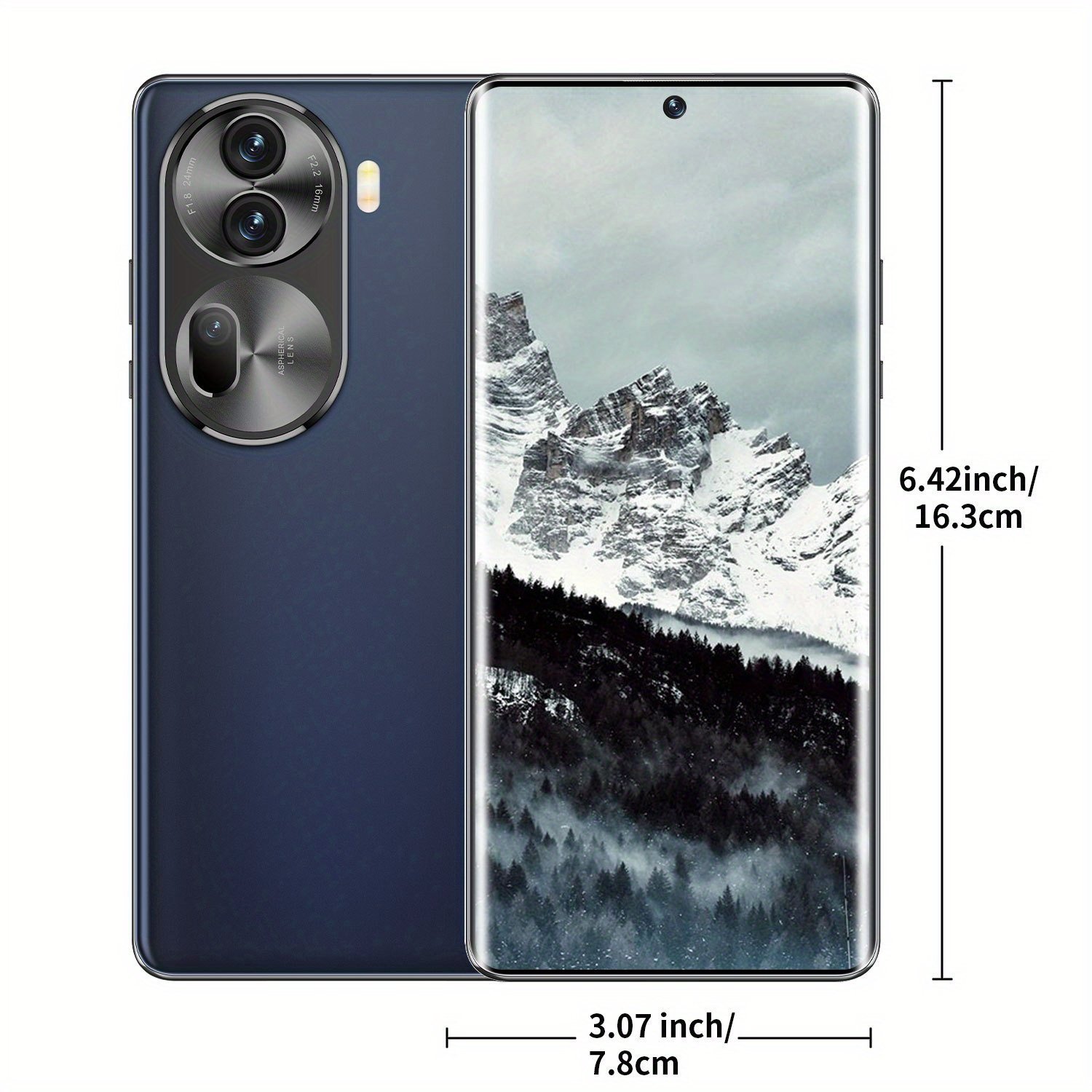 2025 Android Smartphone Phone 4G - Dual SIM Slot | 8GB+256GB | HD Camera | 6, 8-inch HD Monitor | Long Range Battery | Comes with:Earphones, Type-C Charging Cable, Protective Case, Card Pickup, And Screen Protector - Perfect Holiday Birthday Gift