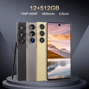 [5G Smartphone 12+512GB] New 5G Smartphone 12+512GB | 6800mAh, Built-in Stylus, Global Unlock, Support for Multi-network Bands, Comes with Earphones, Data Cable, Phone Case, Screen Protector, Suitable for Holiday Gifts