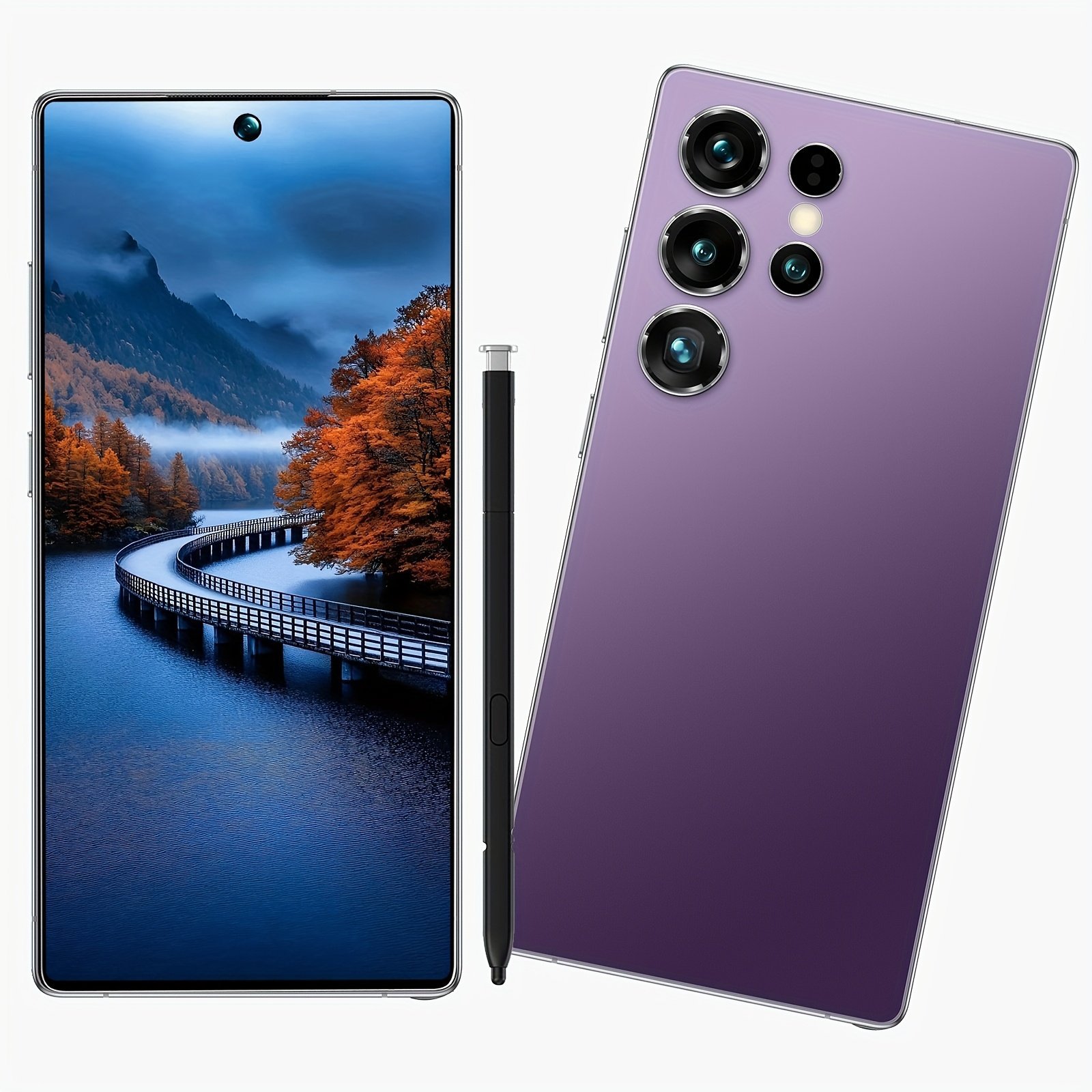 Affordable Smartphone Equipped with 8GB+256GB Operation, 7.3-Inch 120Hz Full HD Video, Dual SIM Dual Standby, Built-In Stylus, Hand Drawing/Note Taking/Signing, Preferred for Holiday Gifts