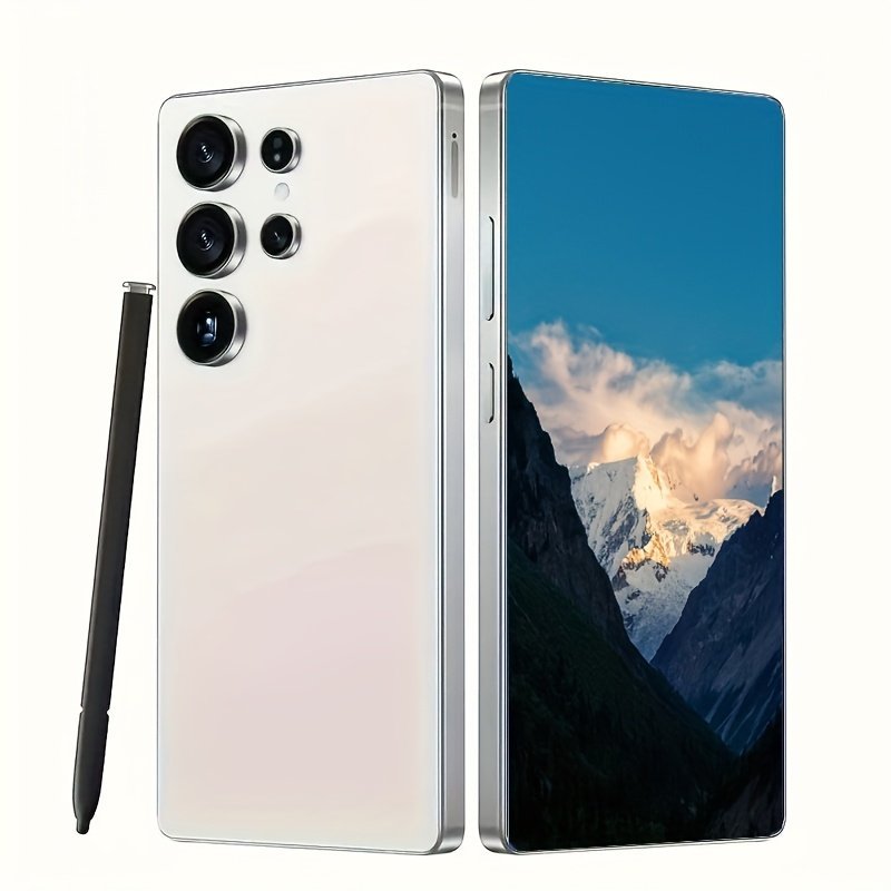 S25 Ultra Unlocked Smartphone - 8GB RAM + 256GB Storage, 17, 27cm FHD+ Display, 13MP Front & 50MP Rear Camera, 6800mAh Battery, Dual SIM, GPS, Built-in Stylus, Earphones, Case & Screen Protector Included, Type-C Charging, Ideal Gift, S25 Ultra, Tablet, Pa